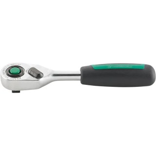 STAHLWILLE 1/4 in Ratchet with Ratchet Handle, Alloy Steel Chrome Finish, 117mm Overall Length 415QR N 11111020