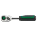 STAHLWILLE 1/4 in Ratchet with Ratchet Handle, Alloy Steel Chrome Finish, 117mm Overall Length 415QR N 11111020