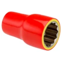 STAHLWILLE 3/8 in Drive 19 mm 12 Point Hex Chrome Plated Steel Socket VDE 1000V Approved 50mm Overall Length 2380019
