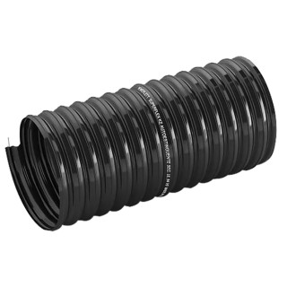 Contitech Black Thermoplastic Elastomer Reinforced Flexible Ducting, 10 m Length, 107 mm Outside Diameter 9130011000000