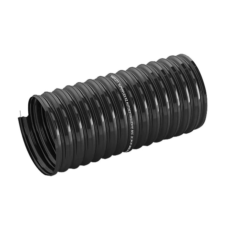 Contitech Black Thermoplastic Elastomer Reinforced Flexible Ducting, 10 m Length, 107 mm Outside Diameter 9130011000000
