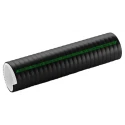 Contitech Polyvinyl Chloride Hose Pipe, 32 mm ID, 42.5 mm OD, Reinforced, Black, 10 m Length 261032RS10