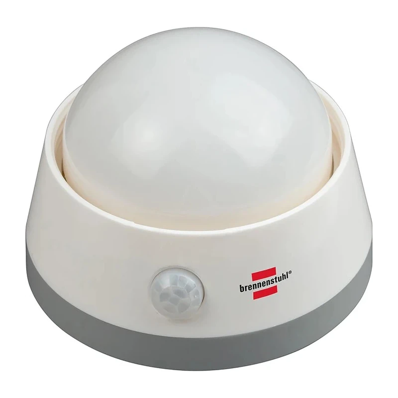 brennenstuhl Battery Powered LED Night Light with PIR Sensor, Switch Controller, 0.4W Power, 84mm Diameter NLB 02 BS 1673290
