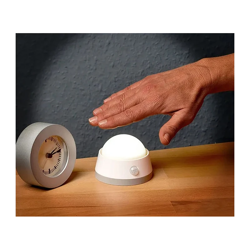 brennenstuhl Battery Powered LED Night Light with PIR Sensor, Switch Controller, 0.4W Power, 84mm Diameter NLB 02 BS 1673290