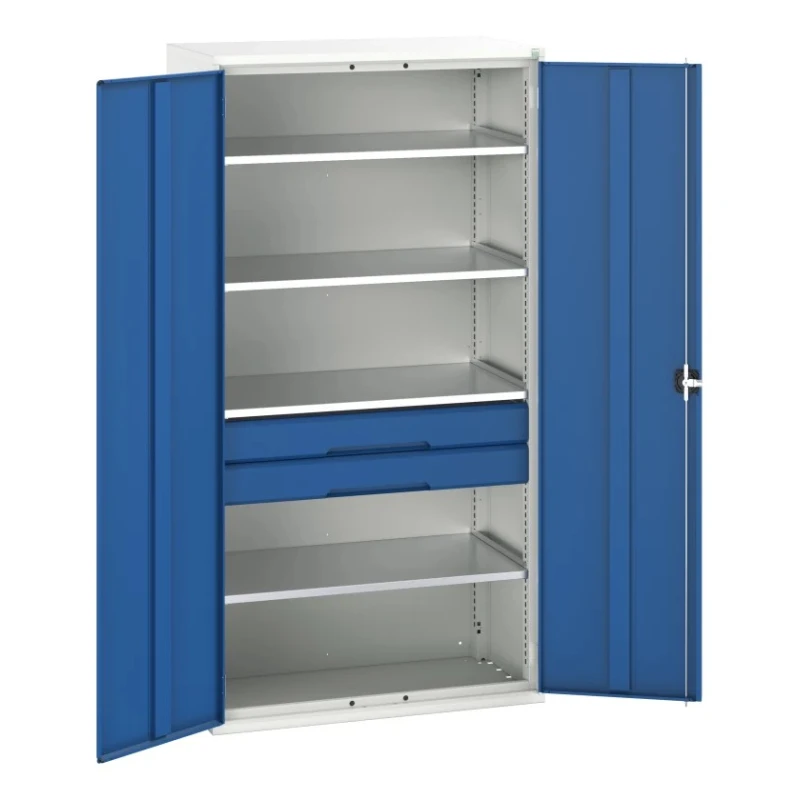 Bott 2 Door, 2 Drawer Sheet Steel Floor Standing Cupboard 2m Height 1.05m Width 550mm Depth 16926574.11