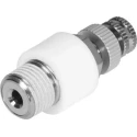Festo Pneumatic Silencer & Exhaust Restrictor Function Flow Controller Nickel-Plated Brass Threaded Connection VFFK-C-K-R18-P