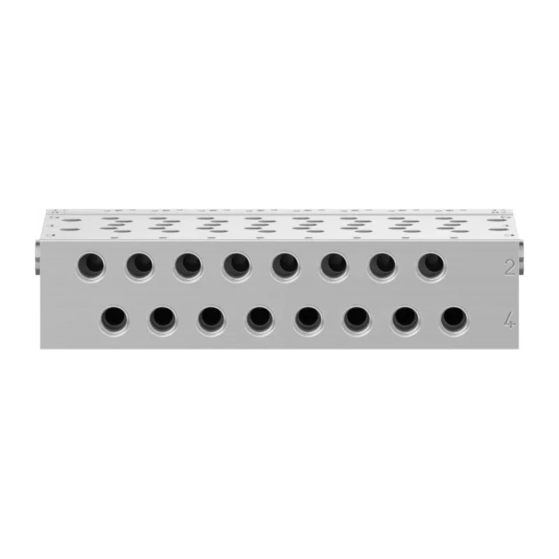 Festo VABM Series 8 Station G Manifold Base for Use with VUVG-B Series Sub-Base Valves Aluminium Alloy VABM-L1-10HW-G18-8-GR
