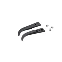 ideal-tek 40mm Carbon Fibre Plastic Flat Very Fine Round Curved ESD Safe Tweezer Tips A2ABCF