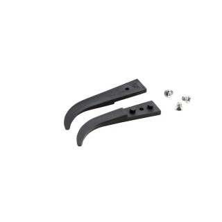 ideal-tek 40mm Carbon Fibre Plastic Flat Very Fine Round Curved ESD Safe Tweezer Tips A2ABCF