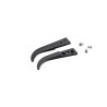 ideal-tek 40mm Carbon Fibre Plastic Flat Very Fine Round Curved ESD Safe Tweezer Tips A2ABCF