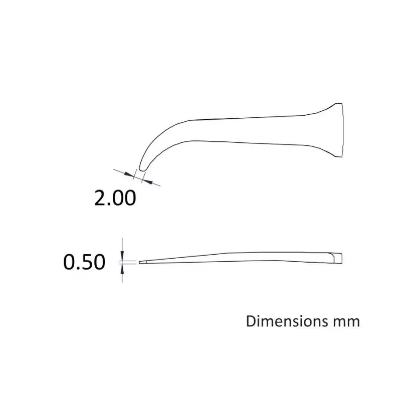 ideal-tek 40mm Carbon Fibre Plastic Flat Very Fine Round Curved ESD Safe Tweezer Tips A2ABCF