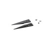 ideal-tek 40mm Carbon Fibre Plastic Straight Pointed Very Fine ESD Safe Tweezer Tips A2CF