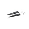 ideal-tek Polyetheretherketone (PEEK) 40mm Strong Straight Thick Bevel ESD Safe Tweezer Tips A249CP