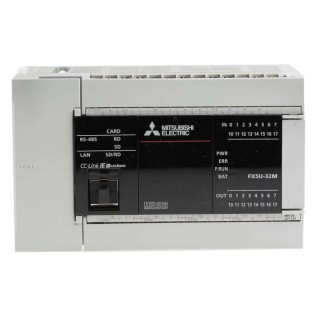 RS PRO MELSEC iQ-F Series PLC CPU 16-Input Analogue Input 16 Outputs Analogue Output -32MR/DS FX5U