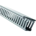 RS PRO Grey Open Slot Cable Trunking Width 100mm Depth 100mm Length 2m Polyvinyl Chloride W100mm