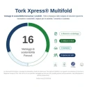 Tork Xpress Folded Paper Towel, White, 340 x 212 mm Unfolded, 85 x 212 mm Folded, 2 Ply, 100 Sheets 100297