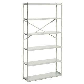 Treston Grey 6 Shelf Steel Shelving Unit 2 m Height x 1 m Width x 400 mm Depth 1000 kg Load C31449003P