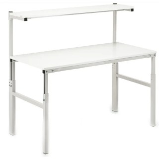 Treston ESD Workbench with Adjustable Height, Laminate Shelf, 300kg Max Load, 1.55m x 1.8m x 700mm TPH718 ESD