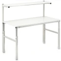 RS PRO ESD Workbench Adjustable Height 300kg Max Load 1.55m x 1.8m x 900mm TPH918 ESD