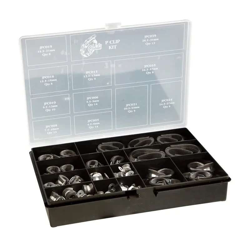Jubilee 110 Piece Mild Steel Zinc Plated P-Clip Kit 5 mm to 35 mm JPCK110MS