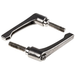 RS PRO Stainless Steel Clamping Lever M8 x 32 mm Thread Size, Male Thread, Length 65 mm 144-3610