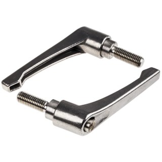RS PRO Stainless Steel Clamping Lever M12 Thread Size, 32mm Insert Length, 92mm Total Length 144-3619