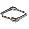 RS PRO Stainless Steel Clamping Lever, Male Thread M10 x 50 mm Insert Length, Length 78 mm, Silver 144-3616