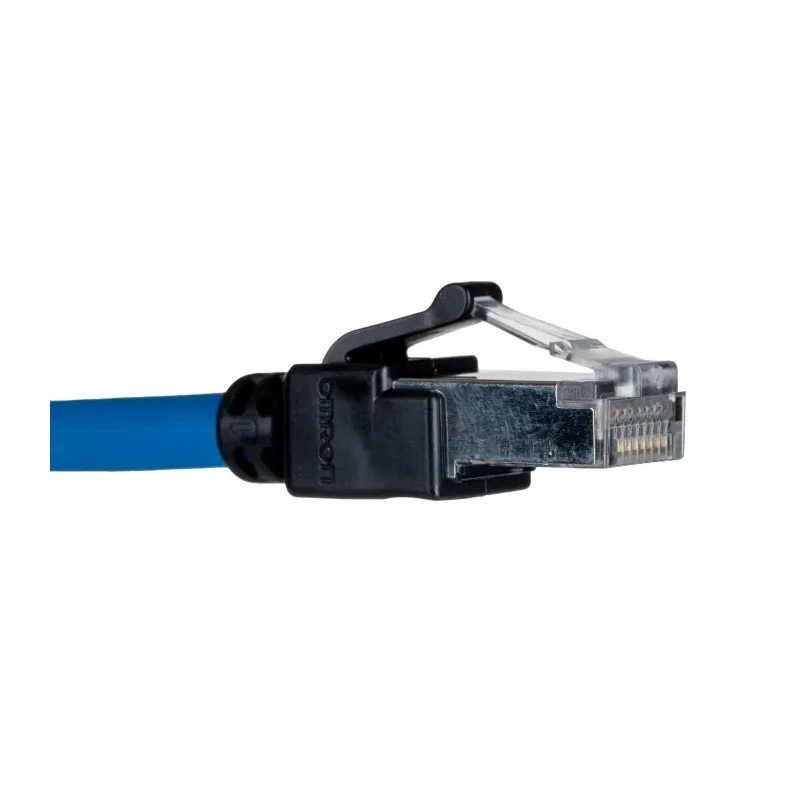 Omron Cat6a Ethernet Cable 8 Core Blue LSZH Jacket Shielded Screened 2m XS6W-6LSZH8SS200CM-B