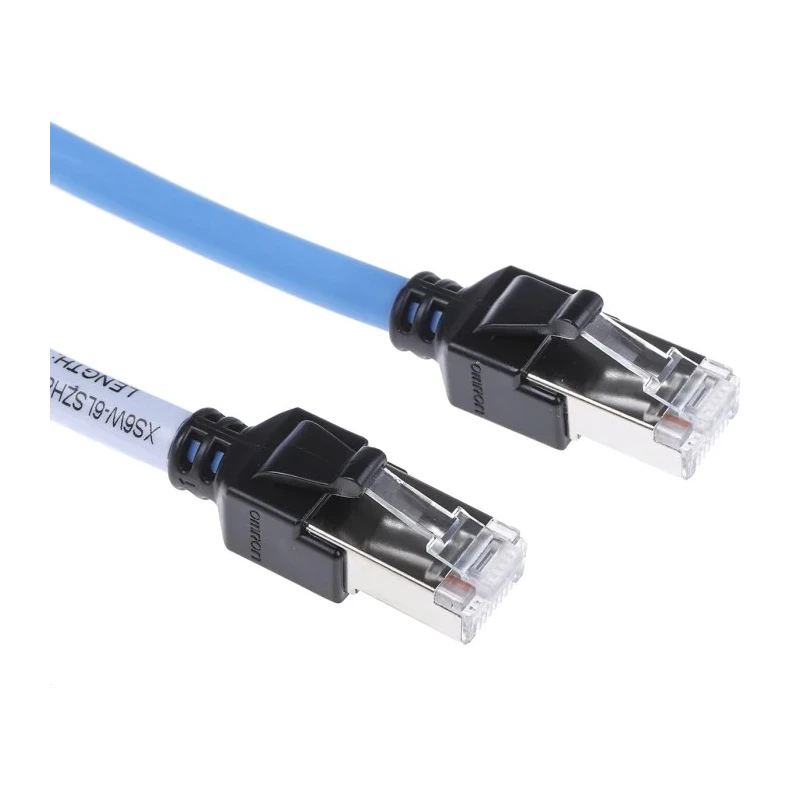 Omron Cat6a Shielded Screened Low Smoke Zero Halogen Ethernet Cable 8 Core Blue 15 m XS6W-6LSZH8SS1500CM-B
