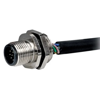 RS PRO Sensor Actuator Cable Male 12 Way Straight Connector to Unterminated Wire, 300 mm 144-7615