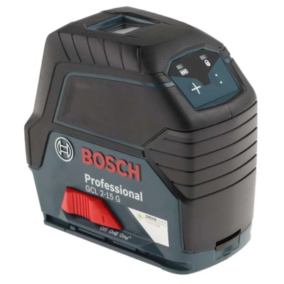 Bosch Laser Level, Green Laser Colour, Self-Levelling, 15 m Working Range, ±0.3 mm/m Accuracy, Battery Powered 0601066J00