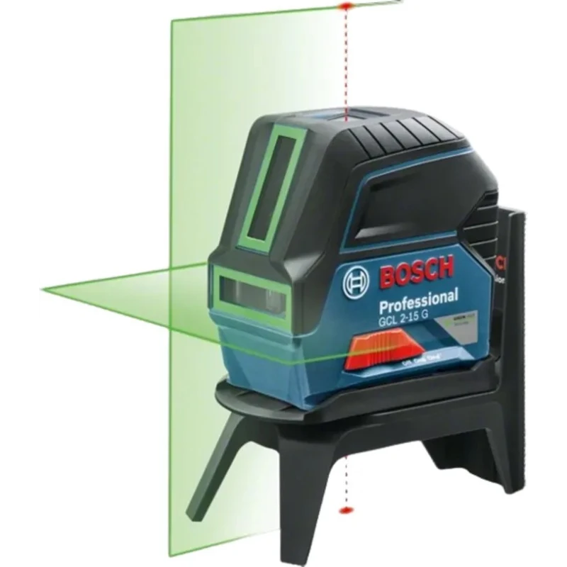 Bosch Laser Level, Green Laser Colour, Self-Levelling, 15 m Working Range, ±0.3 mm/m Accuracy, Battery Powered 0601066J00