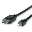 Roline Polyvinyl Chloride Male Mini DisplayPort to Male HDMI DisplayPort Cable 3m 11.04.5792-10