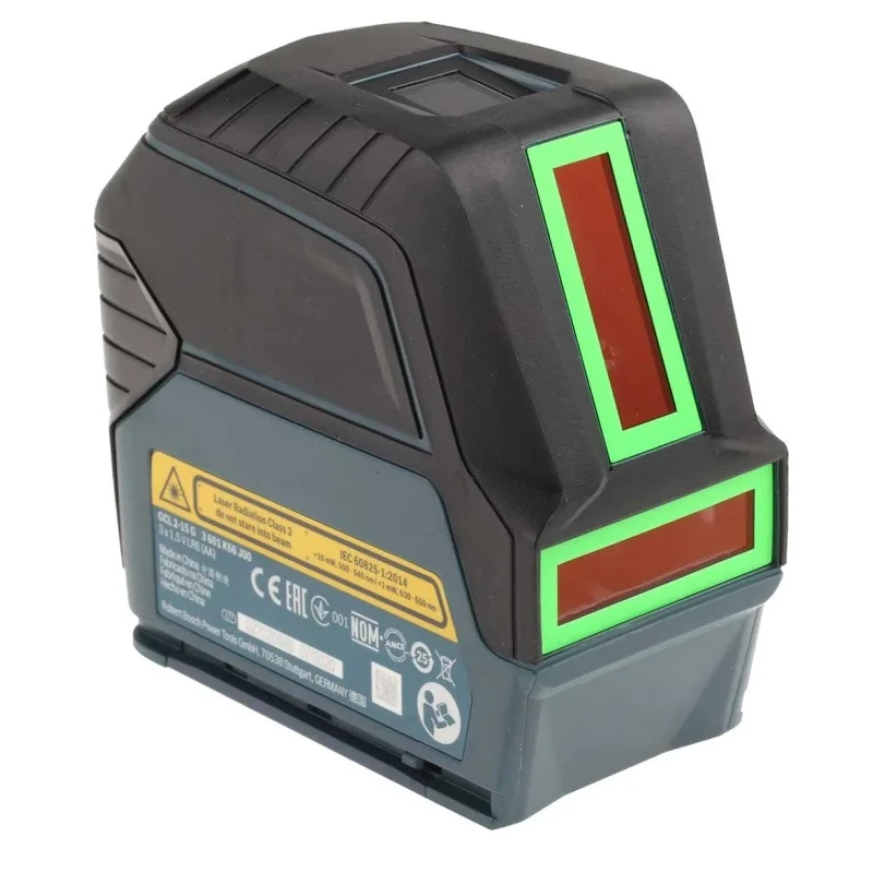Bosch Laser Level, Green Laser Colour, Self-Levelling, 15 m Working Range, ±0.3 mm/m Accuracy, Battery Powered 0601066J00