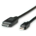 Roline Male Mini DisplayPort to Male HDMI Polyvinyl Chloride DisplayPort Cable 3m 11.04.5797-10