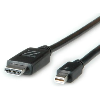 Roline Male Mini DisplayPort to Male HDMI Polyvinyl Chloride DisplayPort Cable 3m 11.04.5797-10