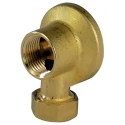 Sferaco Brass Pipe Fitting Elbow 1/2 in BSP Male Tap Adapter Female BSP 1/2 in to Male 1/2 in 1314414