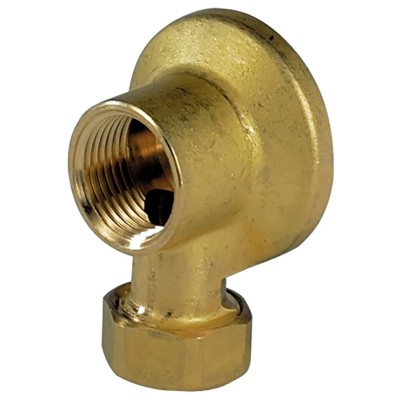 Sferaco Brass Pipe Fitting Elbow 1/2 in BSP Male Tap Adapter Female BSP 1/2 in to Male 1/2 in 1314414