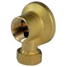Sferaco Brass Pipe Fitting Elbow 1/2 in BSP Male Tap Adapter Female BSP 1/2 in to Male 1/2 in 1314414