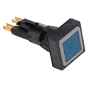 Eaton RMQ16 Series Blue Momentary Push Button Actuator, 16 mm Cutout Diameter, Square Plastic Button, IP65 RMQ16