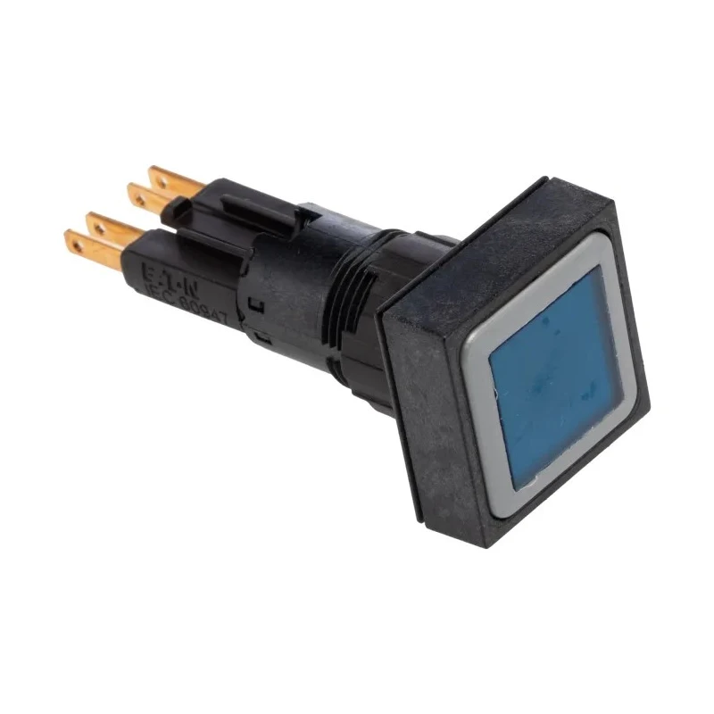 Eaton RMQ16 Series Blue Momentary Push Button Actuator, 16 mm Cutout Diameter, Square Plastic Button, IP65 RMQ16