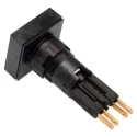 Eaton RMQ16 Series Blue Momentary Push Button Actuator, 16 mm Cutout Diameter, Square Plastic Button, IP65 RMQ16