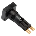 Eaton RMQ16 Series Blue Momentary Push Button Actuator, 16 mm Cutout Diameter, Square Plastic Button, IP65 RMQ16
