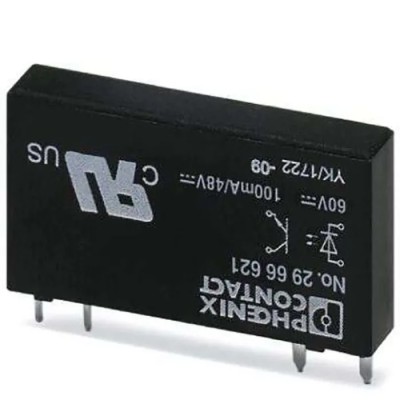 Phoenix Contact Solid State Relay PCB Mount, 100 mA Load, 66 V DC Load and Control, OPT-60DC/48DC/100 2966621