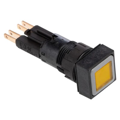 Eaton RMQ16 Series Yellow Momentary Push Button Actuator 16 mm Cutout Plastic IP65 RMQ16