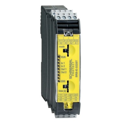 Schmersal 24V DC Safety Relay, 3 Safety Contacts, 1 Auxiliary Contact, DIN Rail Mount SRB-E-322ST