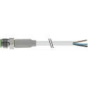 RS PRO Sensor Actuator Cable Male 4 Way Straight to Unterminated, PVC Grey Jacket, 5m Length 154-7715