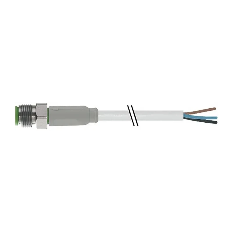 RS PRO Sensor Actuator Cable Male 4 Way Straight to Unterminated, PVC Grey Jacket, 5m Length 154-7715