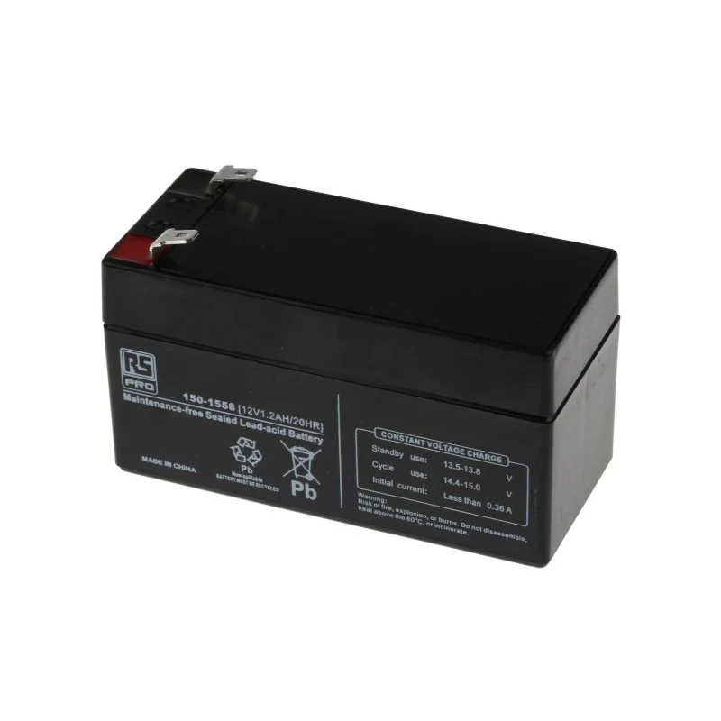 RS PRO Sealed Lead Acid Battery 12 V, 1.2 Ah, AGM Construction, Flame Resistant, 52 mm x 97 mm 150-1558