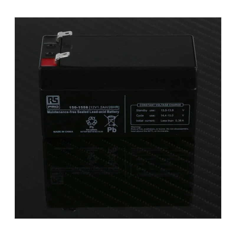 RS PRO Sealed Lead Acid Battery 12 V, 1.2 Ah, AGM Construction, Flame Resistant, 52 mm x 97 mm 150-1558